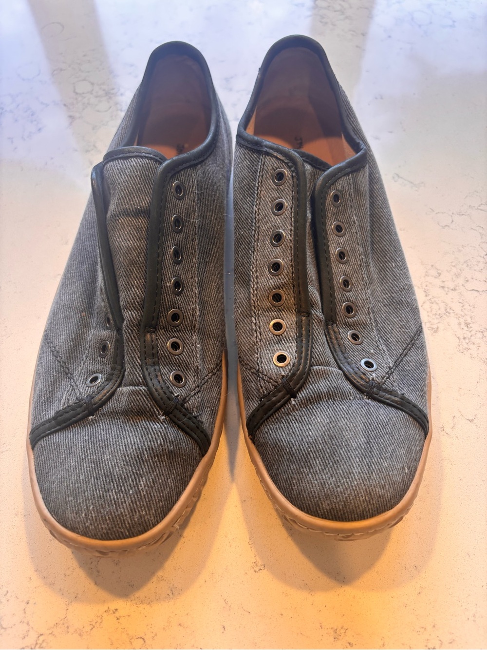 John Varvatos Denim Slip-On Canvas Loafers